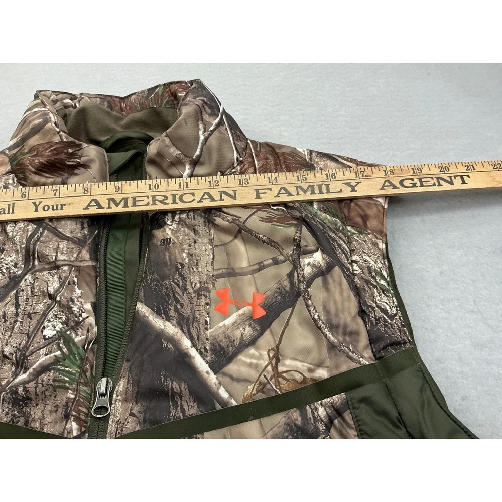 Under Armour Realtree‎ Camo Insulated Vest Hunting Outdoor Green Orange Mens M